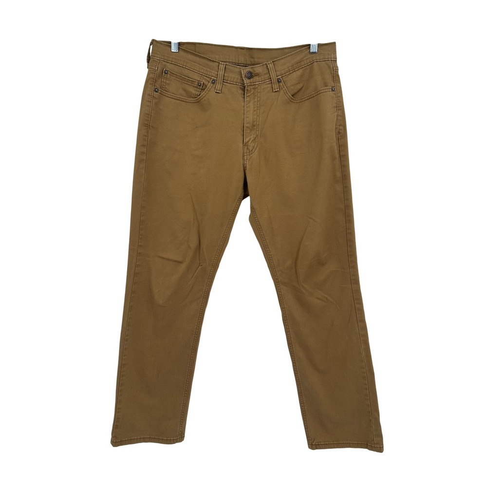 Levis 541 Athletic Taper Pants Mens 34x32 Brown Khaki Stretch Chino Jeans preppy